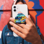 Fernando Alonso Helmet Design Phone Grip for Formula 1 Fans