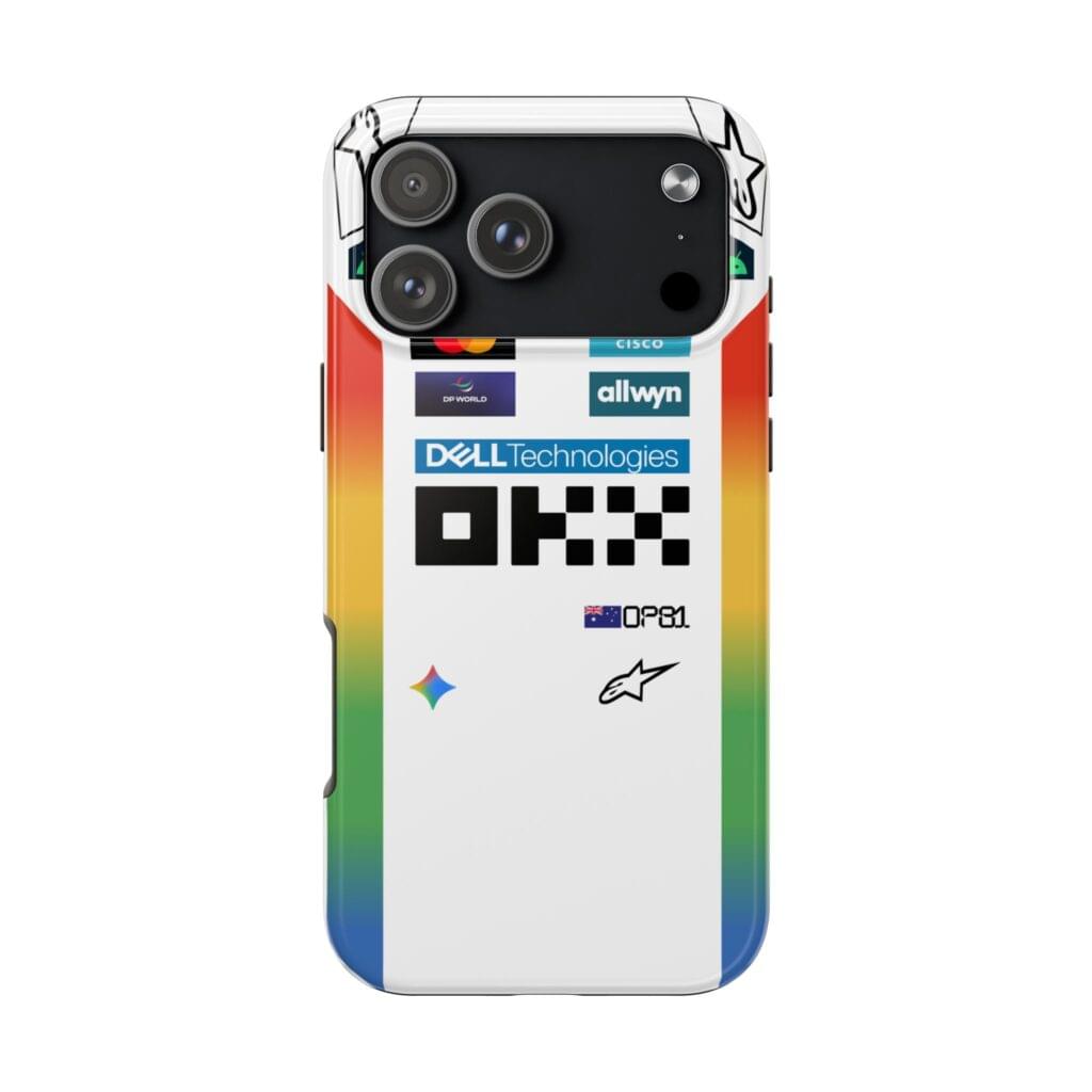 Oscar Piastri US Texas GP 2025 Race Suit inspired phone case for iPhone and Samsung