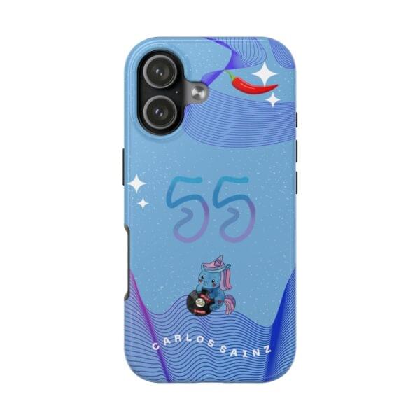 Carlos Sainz F1 Yas Marina GP 2025 helmet Inspired Phone Case