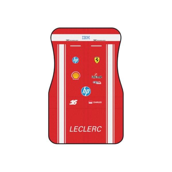 Charles Leclerc Ferrari car mats inspired by 2026 race suit design