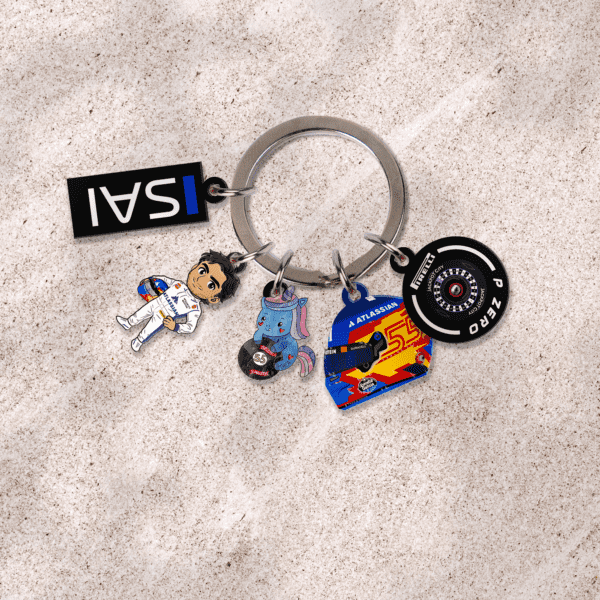 Carlos Sainz F1 5 Charms Keychain