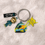 Fernando Alonso F1 2026 5 Charms Keychain