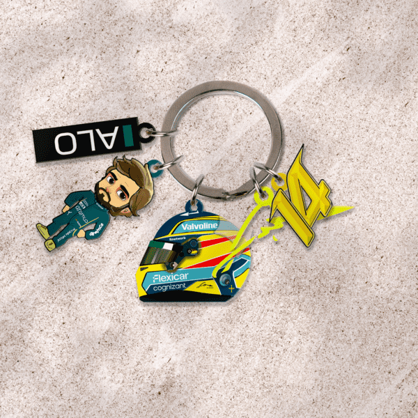 Fernando Alonso F1 2026 5 Charms Keychain