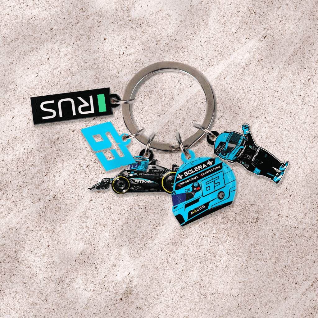 George Russell F1 5 Charms Keychain